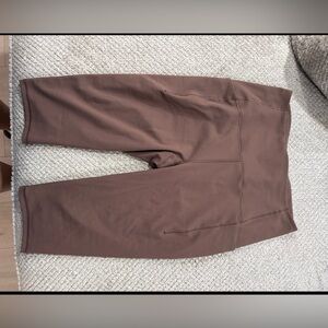Brown RBX Knee Length Leggings with Pockets